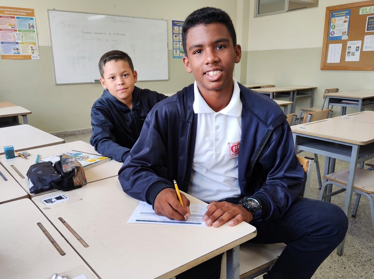 Estudiantes participando en un programa educativo